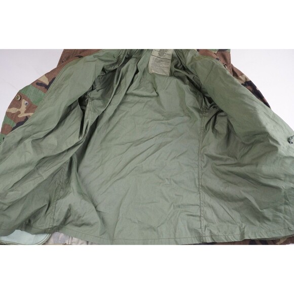 Vtg US Army Surplus M65 Field Jacket Woodland Camo Cold Weather Coat M Short USA - Picture 6 of 7
